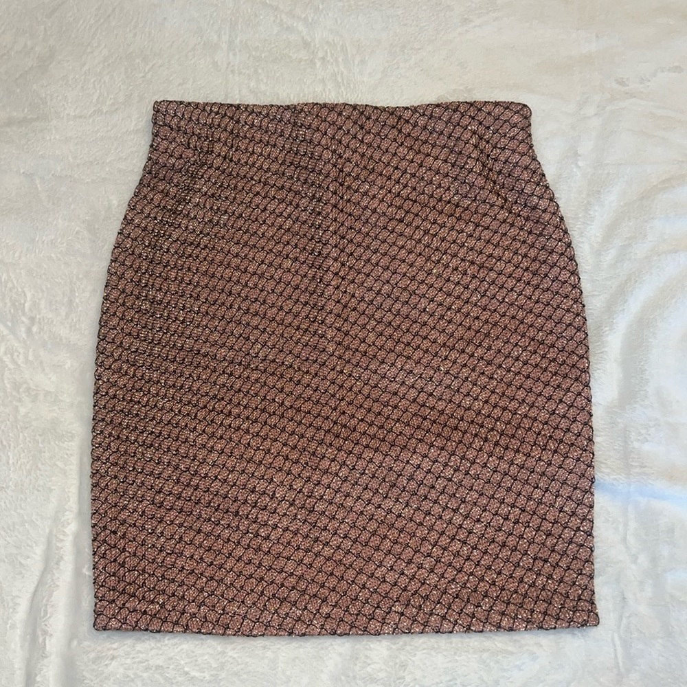 Rose gold netted skirt